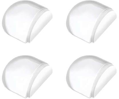 tope de puerta para suelo transparente Autoadhesivos, Protección para Paredes y Muebles Sin Necesidad de Taladrar, Compatible con Parquet, Gresite, Laminado y Suelos Lisos(4PCS)
