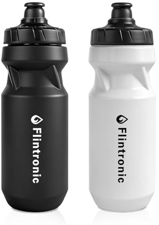 flintronic 650ml Borraccia Sportiva, 2 Pezzi Leggera Borracce Ciclismo, Borracce per Bicicletta, Senza BPA e Inodore, per Corsa, Escursionismo, Ciclismo, Palestra