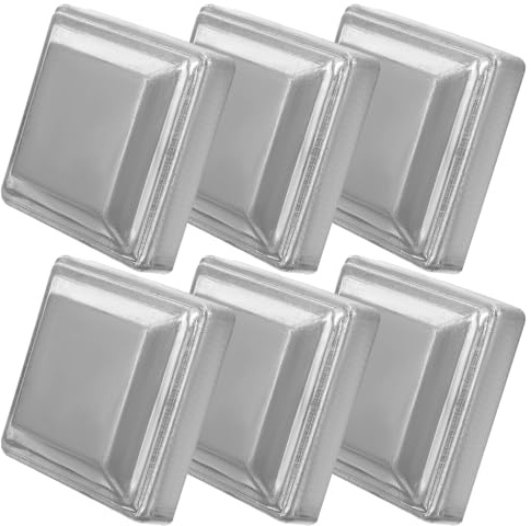 Beavorty 6 Tapas de Postes de Cerca de Hierro para Vallas Metálicas, Fácil Instalación y Diseño Elegante para Barreras de Tráfico y Barandillas, Color Plata