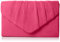 SwankySwans Iggy Clutch für Damen, Veloursleder, mit Umschlag, Rosa (Fuchsia), 5x13x22 cm (W x H x L)