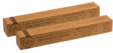Mrs. Anderson's Baking Non-Stick Parchment Paper, Professional Quality, 50-Square-Feet, Set of 2, Unbleached