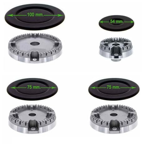 ELECTROTODO Quemadores Compatible con Cocina Teka, Fagor y Balay (tapeta+base).