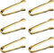 INHEMING 6 Piezas Mini Pinzas para Azúcar,Pinzas para Hielo de Acero Inoxidable,Pinzas para Aperitivos,Pequeñas Pinzas para Servir,Pinzas para Cocina, Banquete, Bodas, Bar(Golden)