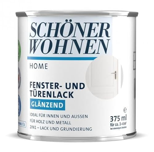 Schöner Wohnen Home Fenster-und Türenlack weiß 375 ml Acryl-Lack glänzend