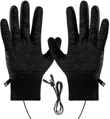 Genérico Manoplas de esquí calentadas de Invierno, Manoplas de esquí calentadas Impermeables, de con Carga USB | a Prueba de Viento para Hombres y Mujeres, Calentador de Manos