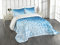 ABAKUHAUS Modern Tagesdecke Set, Digitales Ombre Mosaik, Set mit Kissenbezug Moderne Designs, für Einzelbetten 170 x 220 cm, DunkelBlau und weiß