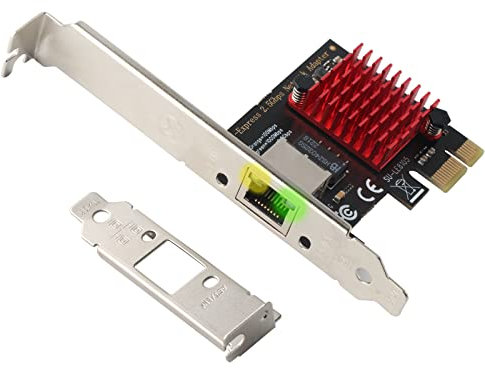 Ubit Netzwerkadapter PCIe 2.5 GBase-T, Gigabit-Ethernet-Karte 2,5 Gbps/1000 Mbps/100 Mbps, RJ45-LAN-Adapter unterstützt PXE-Funktion für Windows/Linux/Mac