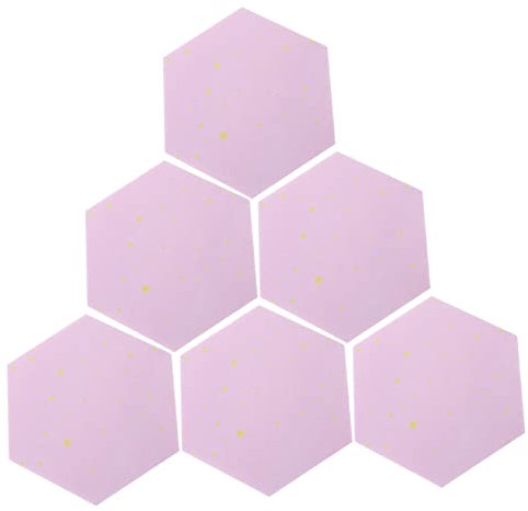MILISTEN Fototafel 6 Stück Sechseckige Filztafel Büro Pinnwand Wandaufkleber Für Büro Pinnwand Für Büro Wand Klassenzimmer Filz Nachrichtentafel Filz Pinnwand Polyester Lila Pinnwände