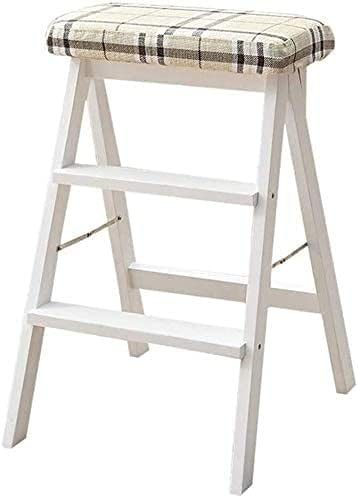 Escabeau pliable portable pour adultes en bois massif tabouret de cuisine banc repose-pieds domestique pour usage domestique.