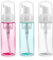 Wanmu 3 Stück Schaumspender, 60ml seifenschaumspender Pumpflasche, Reise Schäumende Pumpflaschen, Tragbare Spenderflasche, Mini leer nachfüllbare Pumpbehälter für Gesichtsreinigung, Wimpernshampoo