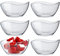 KONZEPT Salatschüssel Glas klein 6er Set – 310 ml, stapelbare, Salatschälchen, ideal als Müslischalen, Servierschalen, Snackschalen und Dessertschalen