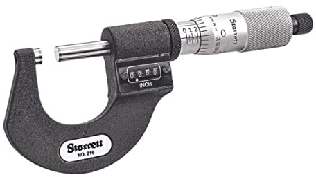 Starrett Digital Micrometer, 1-2 Range, .0001 Graduation