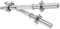 ScSPORTS® Kurzhantelstange - 35/42/48cm, 1er/2er, 30mm, Ergonomisch, Gerändelt, Chrom/Scwarz, Sternverschluss/Federverschluss/Schnellverschluss, Silber (2, 42 cm + Sternverschluss)