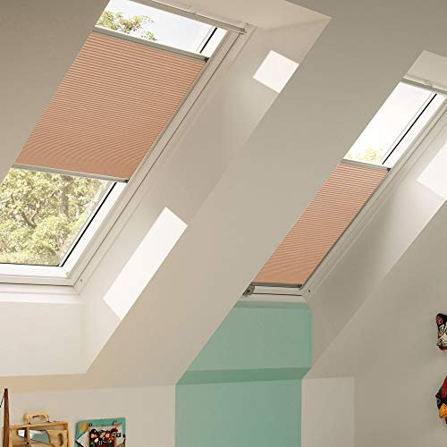 Orignal VELUX Wabenplissee / Faltstore DuoLine FHC CK06 1049S / Bedienart : Manuell / Farbe : Uni Goldbeige / Fenstergröße : CK06 / Fenstertypen : GGU, GGL, GPU, GPL, GTU, GTL, GXU, GXL _14424