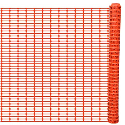 vidaXL Rollo de Malla de Seguridad de Plástico Naranja 50 m Valla Temporal