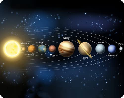 Edition Colibri Mousepad/Mauspad: Universum/Sonnensystem, Qualitäts-Mauspad 23 x 19 cm aus extrem reissfestem Spezialkautschuk mit stark haftender Unterseite für optimalen Halt (Motiv 150)