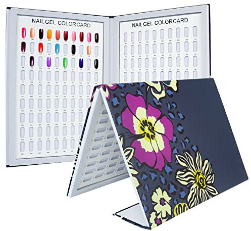 Livre D'affichage des Ongles 180pcs Tableau de Couleurs des Échantillons de Cartes D'affichage de Couleurs D'ongles Professionnels Échantillons Nuancier Cardbook Gel Vernis À Ongles Manucure Studio