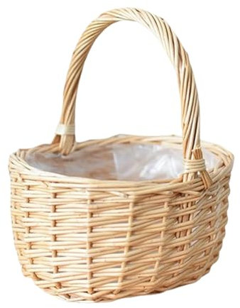 Osterkörbchen Kinder, Weidenkorb Osterkorb Mit Henkel, Geflochtener Korb, Korb Mit Henkel, Weidenkörbe, Einkaufskorb Geflochten, Holzkorb Geflochten, Geschenkkorb, Obstkorb, Osterkörbchen