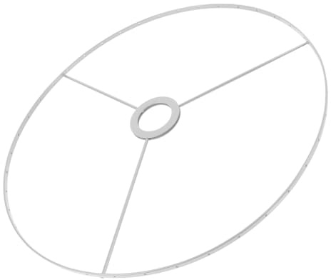 Homoyoyo Telaio Paralume Accessorio Fai-da-te Foro da 4cm in Ferro Bianco Elegante e Versatile per Lampade da Tavolo E27 per Vari Progetti di Illuminazione