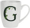 La porcellana Becher Buchstabe G, weiß