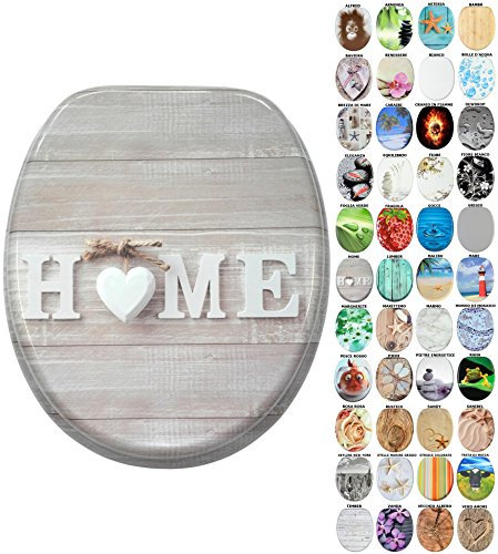 Sanilo Sedile WC con chiusura ammortizzata, grande scelta di belli coprwater da legno robusto e di alta qualità (Home)