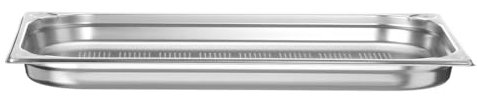 HENDI Contenitore Gastronorm, GN 1/1, solo con fondo perforato, contenitore GN, impilabile, bordi arrotondati, resistente alla temperatura da -40° a 300°C, 5L, altezza: 40mm, acciaio inox