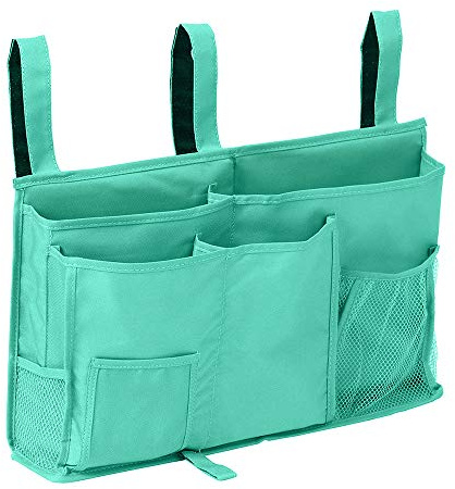 Sugaroom Bedside Storage Caddy, Bunk Bed Organizer Bed Storage Pocket Bedside Organizer Hanging Bed Storage Caddy for College Dorm Room, Hospital Bed Rails, Baby Bed, Camp (Green)