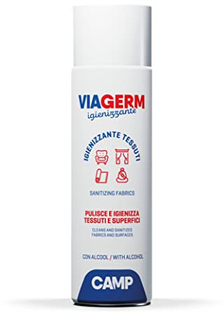 Camp VIAGERM Detergente con Alcohol 70% para Tejidos y Textiles, Desinfectante y Higienizante en aerosol, 500 ml