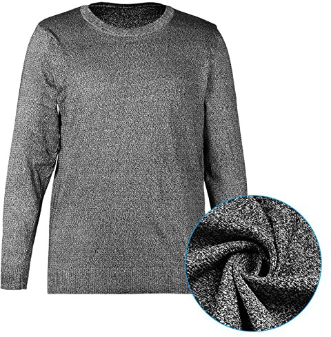 Ropa Anticorte Resistente a Cortes Equipo de Protección de Nivel 5 Cuello Redondo Manga Larga Chaleco de XL Camisa a Prueba de Puñaladas Cuchillo a Prueba de Motosierra Camisas
