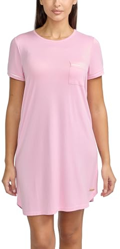 BCBGMAXAZRIA Short Sleeve Nightshirt Camisa de Noche, Chicle, XL para Mujer