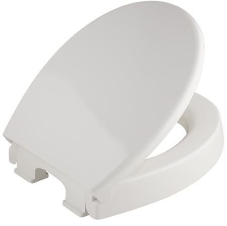 Bemis Pure Care 750 Raised Toilet Seat, Soft Close Toilet Seat, 7.5 cm, Adjustable Plastic Hinges, White Toilet Seat, Duroplast Plastic Toilet Seat, Installation