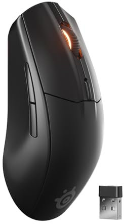 SteelSeries Rival 3 Wireless Gen 2 ratón Gaming - 2,4GHz y Bluetooth - Sensor óptico TrueMove Air de 18000 dpi - Durabilidad de 60 M de clics - Ligero - Deslizadores 100% PTFE - Negro