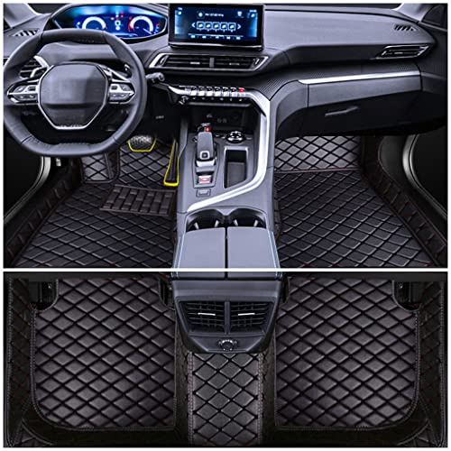 Muchkey Tappetini Abitacolo Auto Personalizzare per KIA per Sportage 2000-2025 Pelle Morbido Moquette Anti Scivolo Tappeti Impermeabile Tappeto Colore Nero