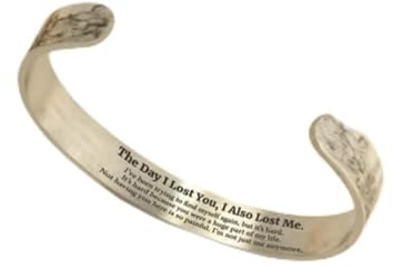 YcMinnesgraverat rostfritt stål armband inspirerande vågarmband för sörjande hjärtan justerbar storlek (stål #39)
