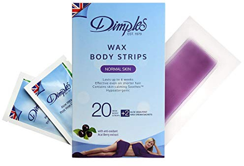 Dimples Wax Body Strips for Normal Skin - Pack of 20