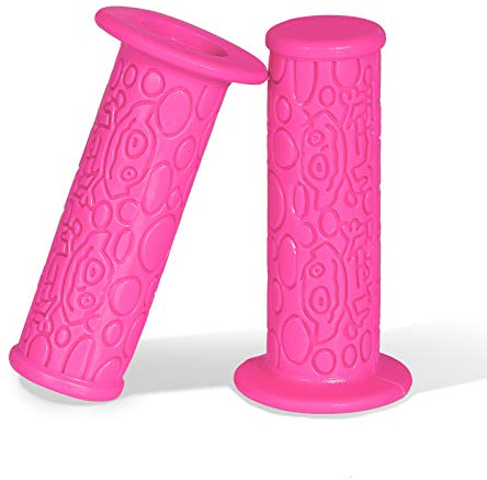 PRUNUS Kids No-Slip Soft Rubber Bike Handlebar Grips Universal for Bicyble, Scooter Cruiser, Balance Bikes, MTB, BMX Mountain Bike. Universal Size Bike Grips for Girls and Boys, Bike Handle Grips