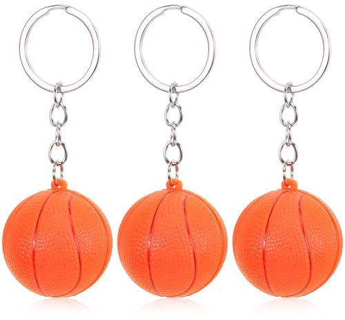 VOSAREA 3 Stück Basketball Schlüsselanhänger, kreative Sport Schlüsselanhänger Souvenir neuartiger Sportball Charme Schlüsselanhänger für Partygeschenke, Belohnungsgeschenk