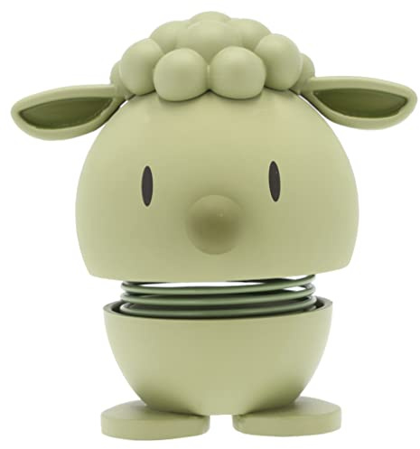 Hoptimist Soft Lambert – Vobbelfigure Decoration för påsk och vår – Skandinavisk skrivbords- och heminredning – Söt samlarpresent – 9 x 5,8 cm – Liten – Olivgrön