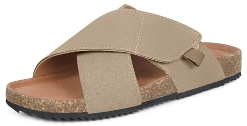 Dokela Sandalias para Mujer,Mule Corcho Natural,Ajustable