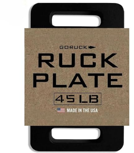 GORUCK Ruck Plate 45LB (Long) - USA Made Cast Iron Weighted Plates for Vest, Rucking, Squat, Swing, Strength Training Equipment, Fitness Weights, Compatible w/Rucker & Ruck Plate Carrier, 45 LB Plates