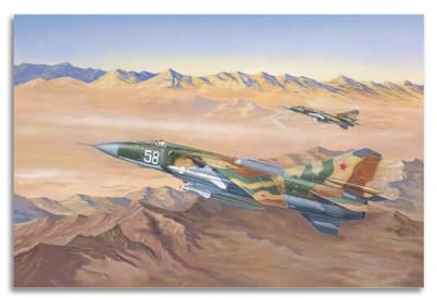 OKNGB Aviation militär affisch Mig-23 Flogger Jet Fighter affisch dekorativ målning kanvas väggaffischer och konstbildtryck modern familj sovrum dekor affischer 30 x 45 cm (12 x 18 tum)