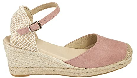 Bekväma espadriller för kvinnor tillverkade i Spanien – naturliga jute sandaler, Antik, 37 EU