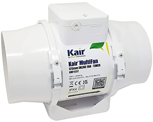 Kair MultiFan In Line Fan 125mm with Timer