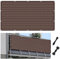 Sichtschutz 180 x 960 cm Schützt Privatsphäre, Schnelltrocknend, Reißfest Sichtschutzmatte Balkon Zaunblende Abdeckung mit Ösen für Balkongeländer, Braun