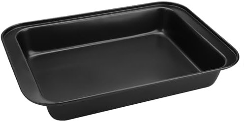 TESSTSY Teglie da Forno 32x22x5 cm, Teglia Forno Rettangolare, Teglia Forno Antiaderente, Teglia da Forno Rettangolare, Teglia in Acciaio al Carbonio, per Cuocere e Grigliare