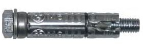 Perno de anclaje para cargas pesadas, alta resistencia, acero galvanizado, ideal para fijaciones seguras en estructuras.