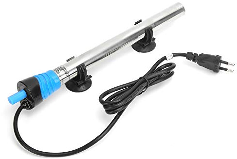 Cocoarm Chauffage D'aquarium Tie de Chauffage en Acier Inoxydable avec Ventou (Plug UE 220V 50W)