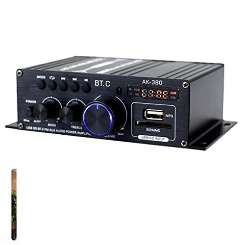 Ak380 800W 12V Power Amplifier Bluetooth 5.0 Stereo Home Car BASS Audio Amp Music Player Speaker Class D FM USB/SD