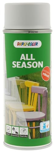 DUPLI-COLOR ALL SEASON RAL 7035 lichtgrau matt 400 ml, hochwertiges Kunstharz-Farbspray, Schnelltrocknend, Wetterbeständig, Innen- und Außenanwendung