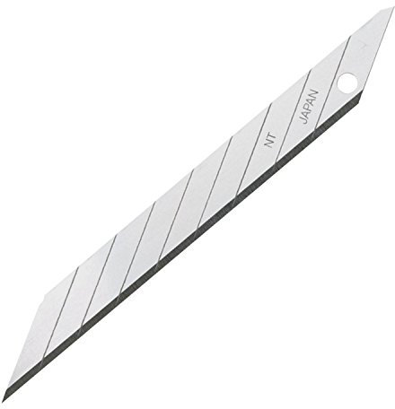 NT Cutter 9 mm Präzisionsklingen, 30 Grad Klingen, 50 Stück/Packung, 1 Packung (BD-50P) – Silberfarben